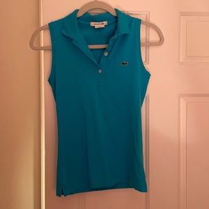 Lacoste sleeveless collared shirt